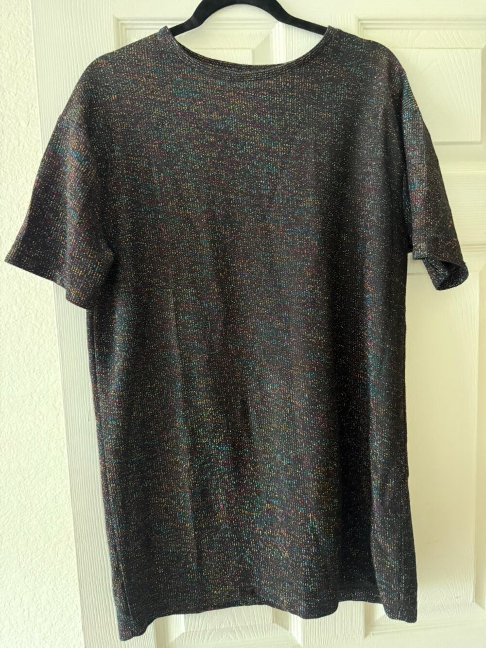 Zara Colorful Metallic Short Sleeve Tshirt Dress